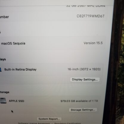 Macbook Pro 2019 i9 32GB 1TB - Image 9