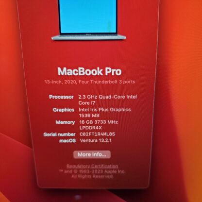 Macbook Pro 2020 i7 13inch - Image 7