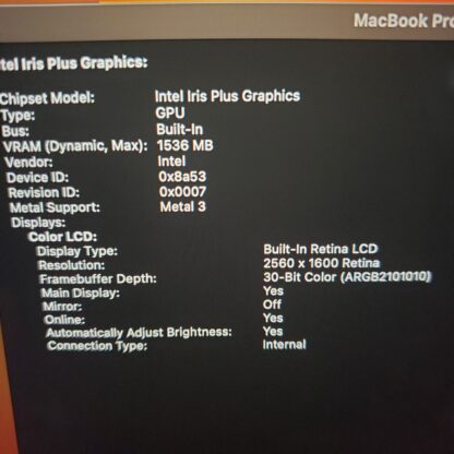 Macbook Pro 2020 i7 13inch - Image 11