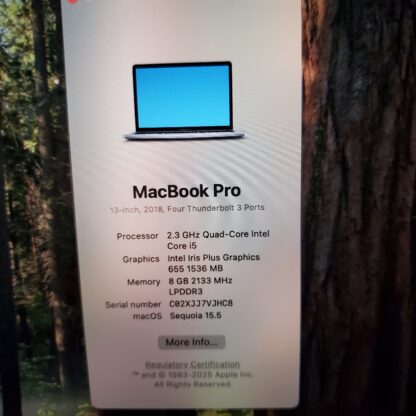Macbook Pro 2018 256GB 8GB i5 13inch - Image 5