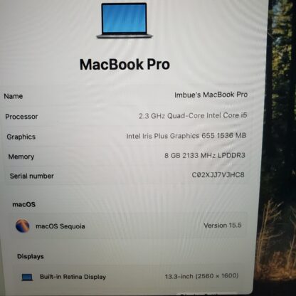 Macbook Pro 2018 256GB 8GB i5 13inch - Image 6