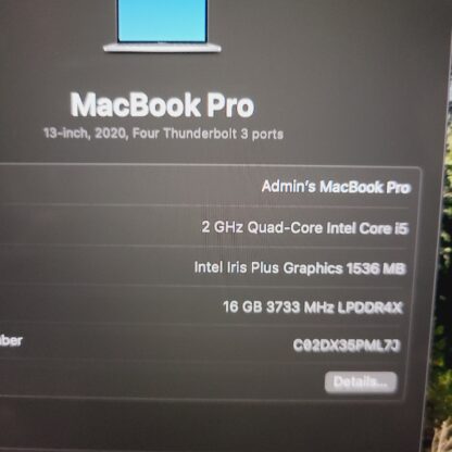 Mackbook Pro 2020 i5 13inch - Image 8