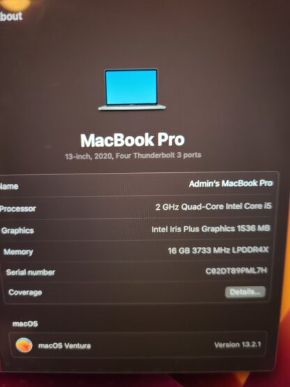 Mackbook Pro 2020 i5 512GB 16GB - Image 8